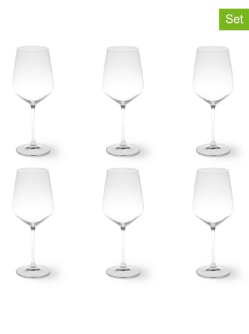 Trendy Kitchen by EXCÉLSA 6-delige set: wijnglazen "Verona" transparant - 650 ml
