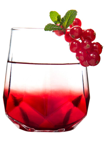 Trendy Kitchen by EXCÉLSA 6er-Set: Wassergläser "Diamente" in Transparent - 400 ml