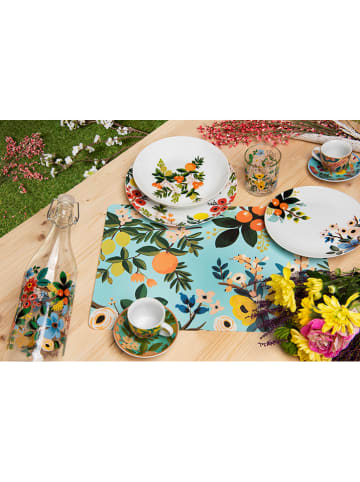 Trendy Kitchen by EXCÉLSA 6er-Set: Gläser "Fiori Frida" in Transparent/ Gelb/ Grün - 250 ml