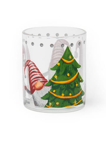 Trendy Kitchen by EXCÉLSA Szklanki (3 szt.) "Gnomo Friends" w kolorze zielono-czerwonym - 250 ml