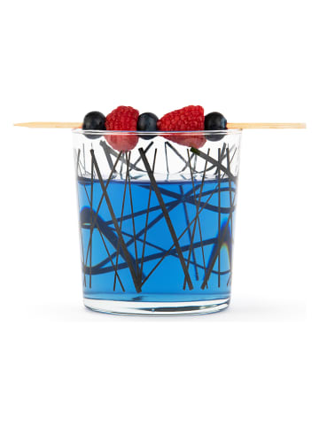 Trendy Kitchen by EXCÉLSA 6-delige set: glazen zwart - 350 ml