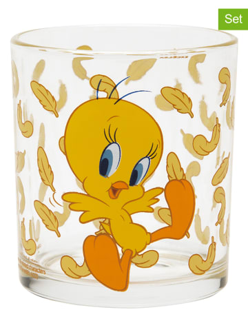 Trendy Kitchen by EXCÉLSA 3-delige set: glazen "Looney Tunes" geel - 250 ml