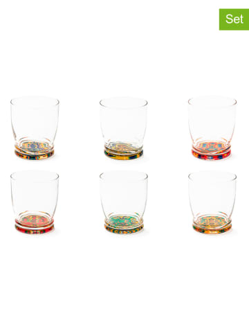 Trendy Kitchen by EXCÉLSA 6-delige set: glazen "Trinacria" meerkleurig - 340 ml