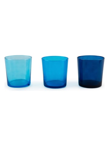 Trendy Kitchen by EXCÉLSA 6er-Set: Gläser "Manhattan" in Blau - 350 ml