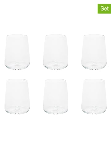 Trendy Kitchen by EXCÉLSA 6er-Set: Gläser "Marsiglia" in Transparent - 475 ml