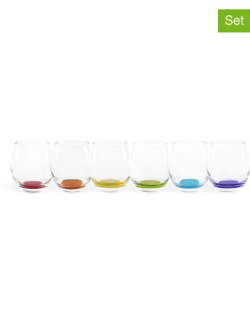 Trendy Kitchen by EXCÉLSA Szklanki (6 szt.) "Granada" w różnych kolorach - 405 ml