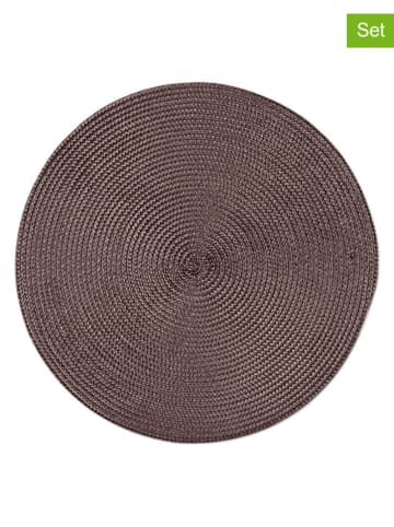 Trendy Kitchen by EXCÉLSA 6er-Set: Tischsets "Round" in Braun - Ø 36 cm