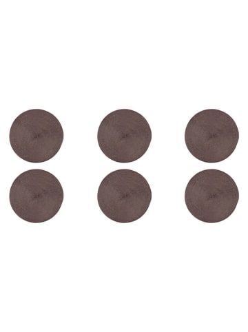 Trendy Kitchen by EXCÉLSA 6er-Set: Tischsets "Round" in Braun - Ø 36 cm