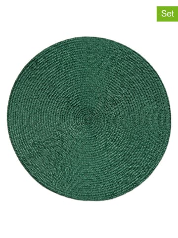 Trendy Kitchen by EXCÉLSA 6er-Set: Tischsets "Round" in Grün - Ø 36 cm