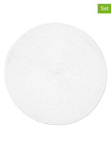 Trendy Kitchen by EXCÉLSA 6er-Set: Tischsets "Round" in Weiß - Ø 36 cm