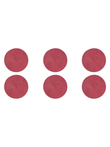 Trendy Kitchen by EXCÉLSA Podkładki stołowe (6 szt.) "Round" w kolorze ciemnoczerwonym - Ø 36 cm