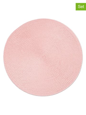 Trendy Kitchen by EXCÉLSA 6-delige set: placemats "Round" lichtroze - Ø 36 cm