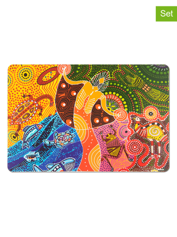 Trendy Kitchen by EXCÉLSA 6-delige set: placemats "Aboriginal" meerkleurig - (L)43 x (B)28,5 cm