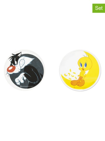 Trendy Kitchen by EXCÉLSA Talerze (2 szt.) "Tweety" w kolorze czarno-żółtym do pizzy - Ø 32 cm