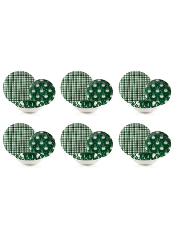 Trendy Kitchen by EXCÉLSA 18tlg. Tafelservice "Green Winter" in Grün