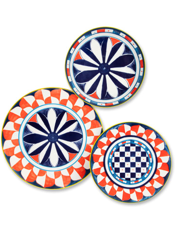 Trendy Kitchen by EXCÉLSA 18tlg. Tafelservice "Sciacca" in Blau/ Rot