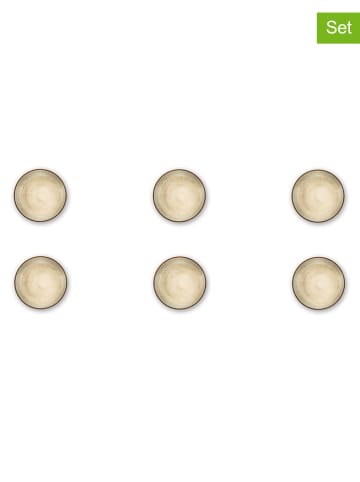 Trendy Kitchen by EXCÉLSA Miski (6 szt.) "Zeus" w kolorze biało-kremowym - Ø 14,5 cm