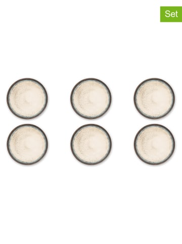 Trendy Kitchen by EXCÉLSA 6-delige set: dinerborden "Zeus" wit/crème - Ø 27 cm