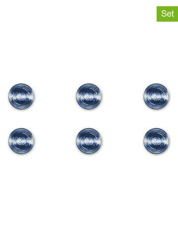 Trendy Kitchen by EXCÉLSA 6-delige set: kommen "Ermes" donkerblauw/wit - 625 ml