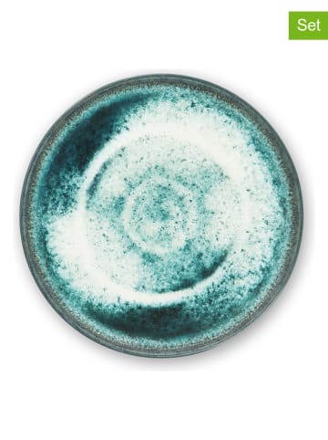Trendy Kitchen by EXCÉLSA 6-delige set: dinerborden "Atena" turquoise - Ø 27 cm