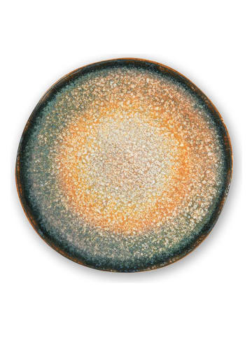 Trendy Kitchen by EXCÉLSA Talerze obiadowe (6 szt.) "Efesto" w kolorze morsko-musztardowym - Ø 26 cm