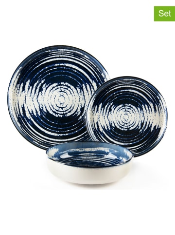 Trendy Kitchen by EXCÉLSA 12-częściowy zestaw "Ermes" w kolorze granatowym