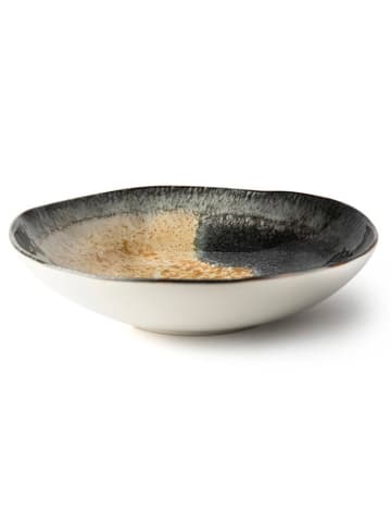 Trendy Kitchen by EXCÉLSA 12-delig tafelservies "Dioniso" crème/zwart/goudkleurig