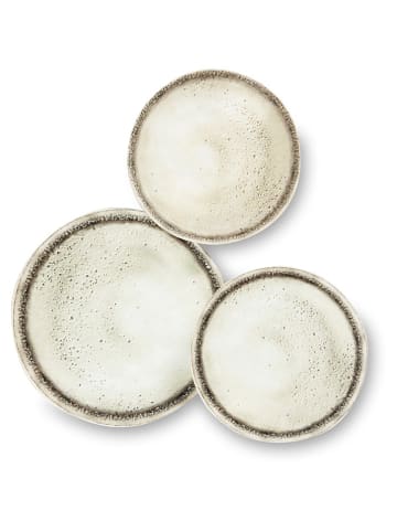 Trendy Kitchen by EXCÉLSA 12-częściowy zestaw talerzy "Artemide" w kolorze kremowym