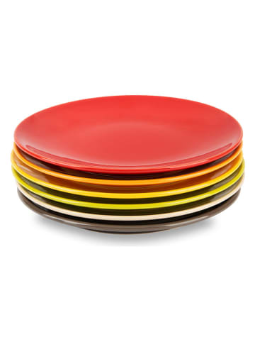 Trendy Kitchen by EXCÉLSA 6-delige set: dessertborden "Trendy" meerkleurig - Ø 20 cm