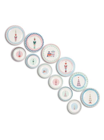 Trendy Kitchen by EXCÉLSA 12-delige tafelservies ''Xmas Sweet Pastels'' meerkleurig