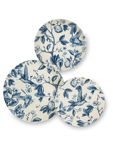 Trendy Kitchen by EXCÉLSA 12tlg. Tafelservice "Colibri" in Creme/ Blau