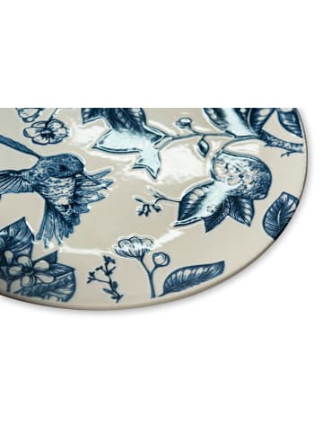 Trendy Kitchen by EXCÉLSA 12tlg. Tafelservice "Colibri" in Creme/ Blau