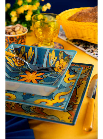 Trendy Kitchen by EXCÉLSA 18tlg. Tafelservice "Trinacria" in Gelb/ Hellblau