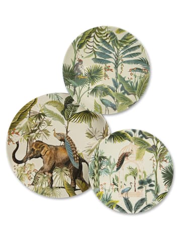 Trendy Kitchen by EXCÉLSA 12tlg. Tafelservice "Kabir" in Creme/ Grün