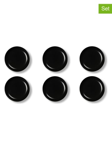 Trendy Kitchen by EXCÉLSA 6er-Set: Suppenteller "Nordic" in Schwarz - Ø 18 cm
