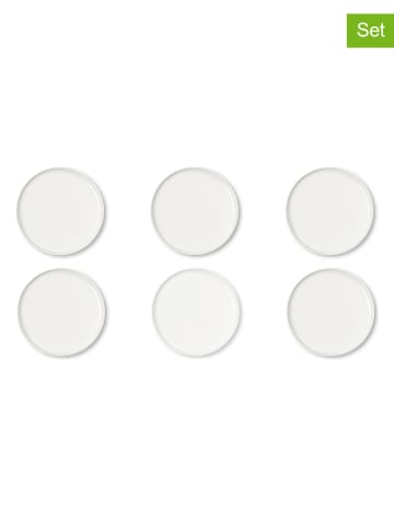 Trendy Kitchen by EXCÉLSA 6-delige set: dinerborden "Nordic" wit - Ø 27 cm