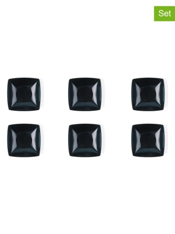 Trendy Kitchen by EXCÉLSA 6-delige set: soepborden "Eclipse" zwart - (B)17 x (H)17 x (D)5,5 cm