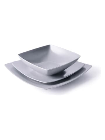 Trendy Kitchen by EXCÉLSA Talerze głębokie (6 szt.) "Eclipse" w kolorze szarym - 17 x 17 x 5,5 cm