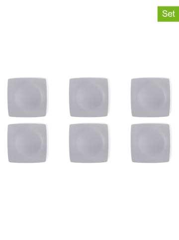 Trendy Kitchen by EXCÉLSA 6er-Set: Speiseteller "Eclipse" in Grau - (B)25 x (H)25 cm