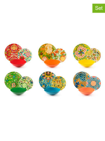 Trendy Kitchen by EXCÉLSA 18tlg. Tafelservice "La Via Della Seta" in Bunt