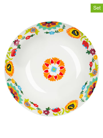 Trendy Kitchen by EXCÉLSA 18-częściowy zestaw talerzy "Jaipur" ze wzorem