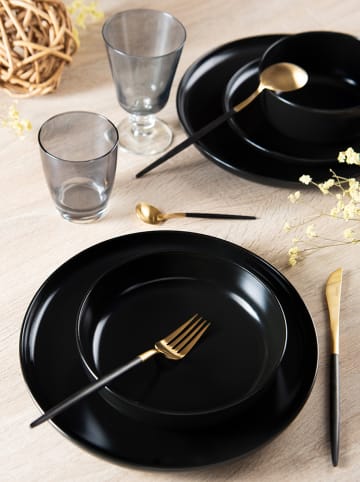 Trendy Kitchen by EXCÉLSA 12-delig tafelservies "Nordic" zwart