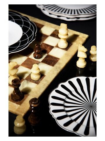 Trendy Kitchen by EXCÉLSA 18tlg. Tafelservice "Alice" in Weiß/ Schwarz