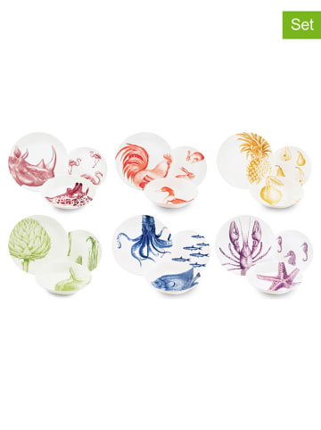 Trendy Kitchen by EXCÉLSA 18-delig tafelservies "Flore & Faune" meerkleurig