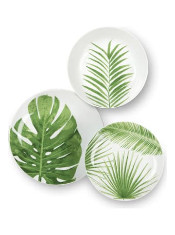 Trendy Kitchen by EXCÉLSA 18-delig tafelservies wit/groen