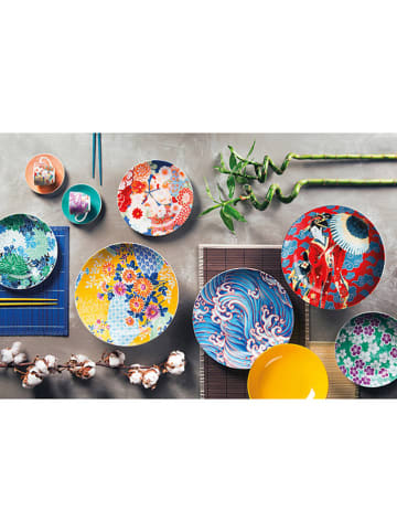 Trendy Kitchen by EXCÉLSA 18-częściowy zestaw talerzy "Kimono" ze wzorem
