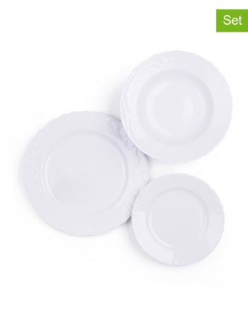 Trendy Kitchen by EXCÉLSA 18-delig tafelservies "Elisa Rococo" wit