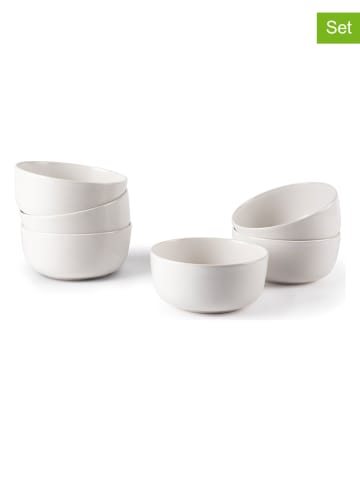 Trendy Kitchen by EXCÉLSA Miski (6 szt.) "Nordic" w kolorze białym do musli - Ø 14,5 cm