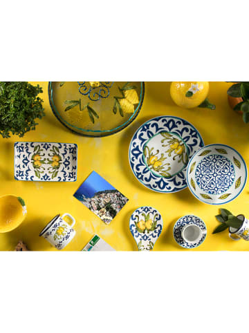 Trendy Kitchen by EXCÉLSA Talerze (6 szt.) "Amalfi" w kolorze żółto-niebieskim - 20 x 12,5 cm