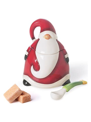 Trendy Kitchen by EXCÉLSA Suikerpot rood/wit - (H)11 x Ø 8,5 cm